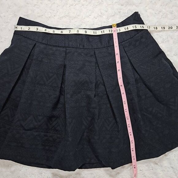 Skirt With Pockets Banana Republic Lined Mini Skirt Pleated Side Zip Dark Blue S - Picture 4 of 9